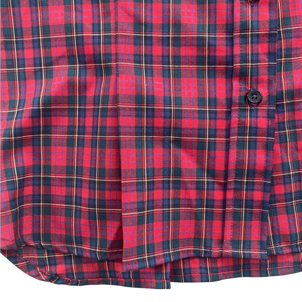Pendleton Women’s 100% Virgin Wool Plaid Button Up Shirt Red Tartan Size L - Picture 4 of 7